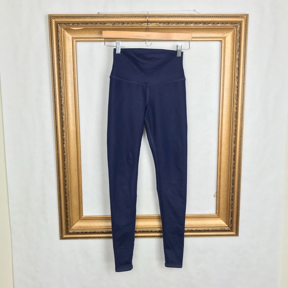 ALO YOGA | navy blue high waist airbrush leggings - Picture 1 of 7
